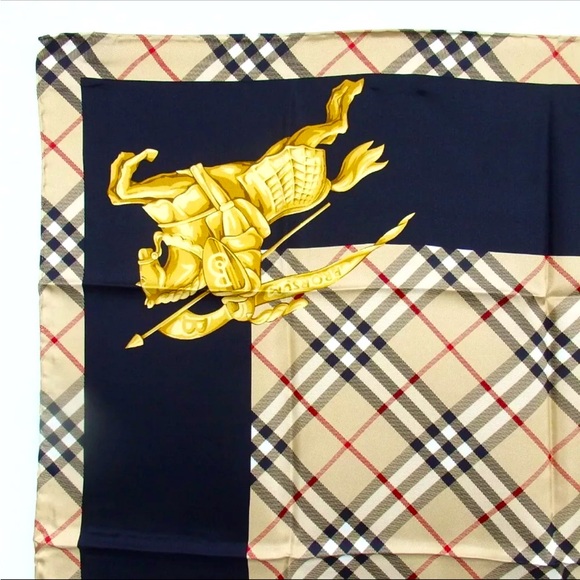 NWT Authentic BURBERRYS Nova Check scarf silk - Picture 5 of 10
